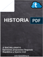 Ejercicios Propuestos Historia 2 Bachillerato Segunda Republica y Guerra Civil