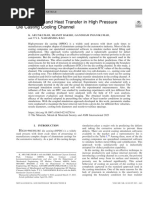 Study of Flow and Heat Transfer in High Pressure Die Casting Cooling Channel