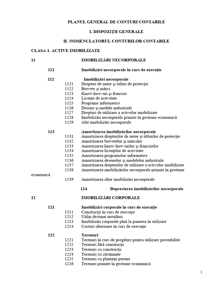 Planul General de Conturi Contabile | PDF