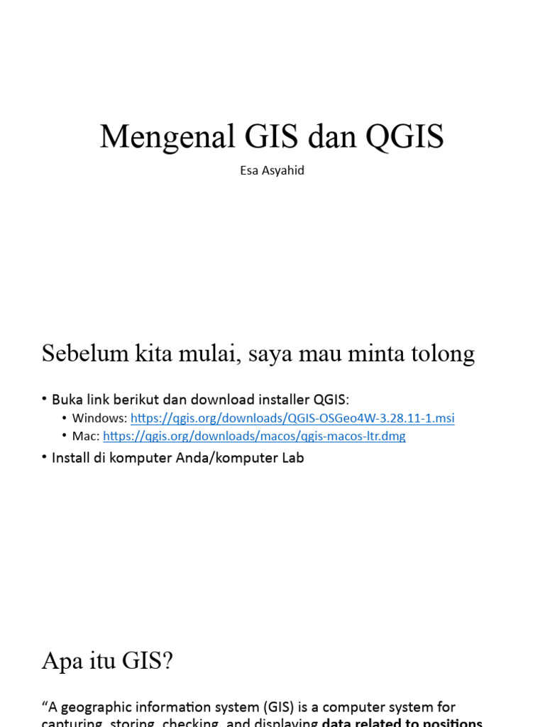 Mengenal Gis Dan Qgis Pdf