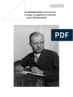 Sonata Nº2 para Clarinete. Paul Hindemith. Análisis Técnico y Biográfico.