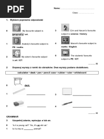 Isucceed A1 Tests Unit 3