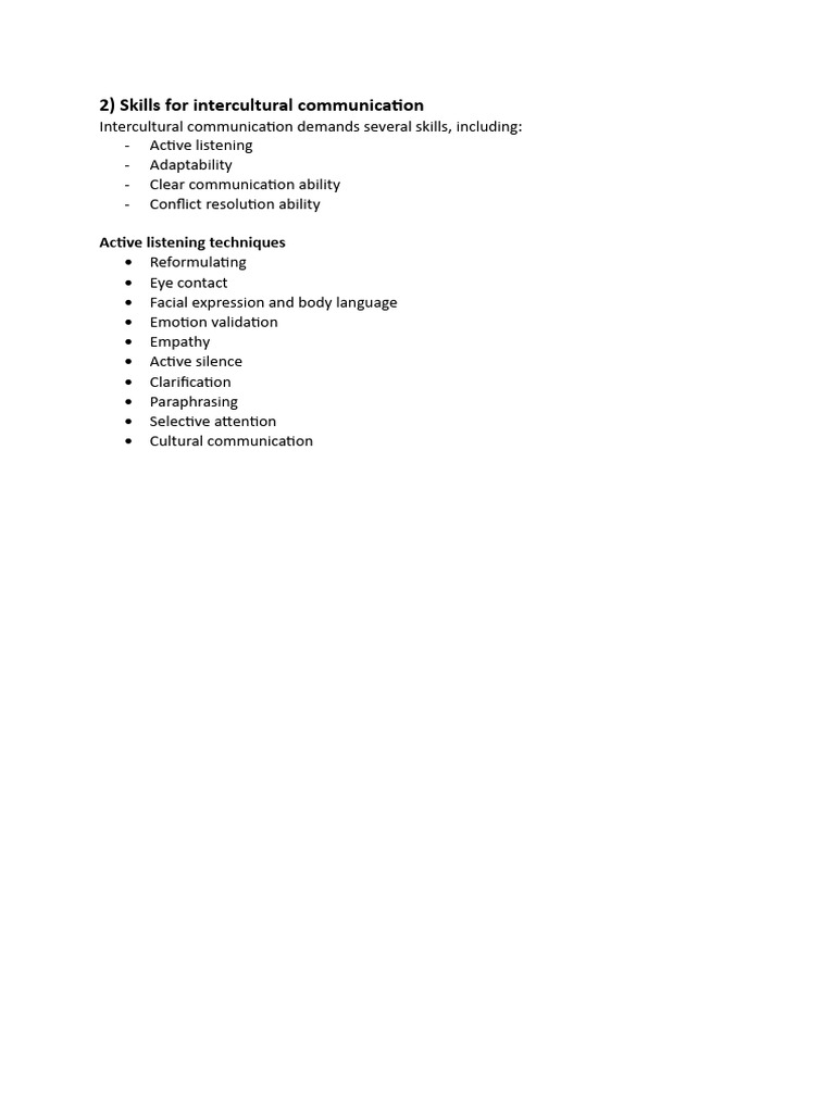 Intercultural Communication Skills Guide | PDF
