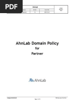 AhnLab Domain Policy for Partners Eng