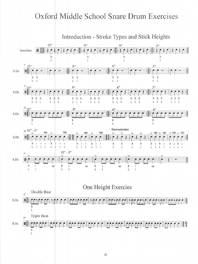 Snare Drum Exercises PDF