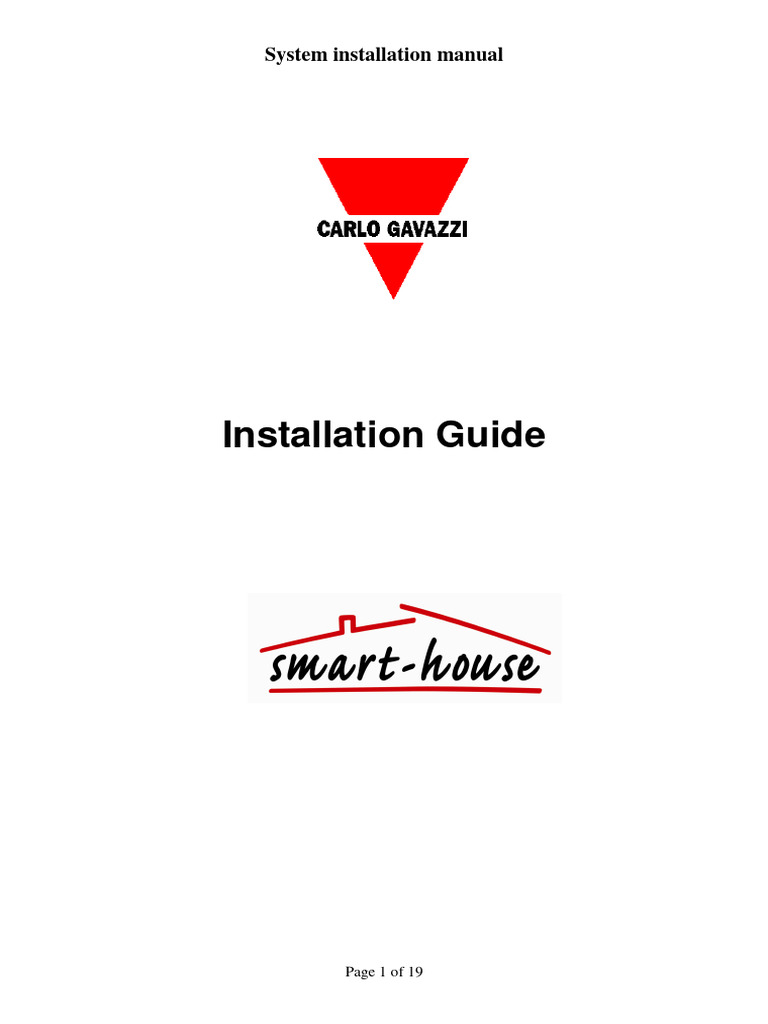Smart House Installation Guide Pdf Transformer Electrical Engineering
