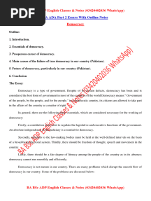 BA ADA Part 2 English Essays With Outline
