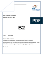 NAME: - : KGL Contest in English Sample Format Paper