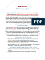 Kidney Dialysis Summary