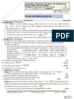 Sujet Mathématiques - Fondation Bilingue Les Sapins - Tled - Seq4 - 2022 - 2023 Cameroun