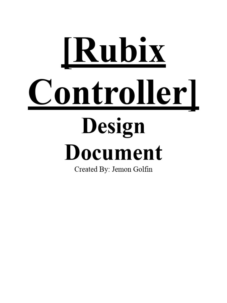Rubix Controller Design Overview | PDF | Computers