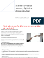 Análise de Currículos (Impressos, Digitais e Videocurriculo)