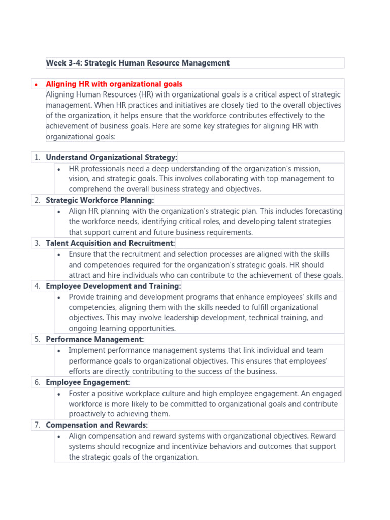 Week 34 Strategic Human Resource Management | PDF | Human Resource ...