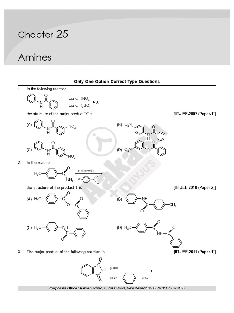 C Ch-25 Amines | PDF | Chemistry | Physical Chemistry