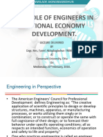 The Role of Engineers in National Economy Development