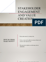 Stakeholder Engagement and Value Creation