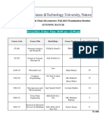 Final Trimester Final Bi Semester Fall 23 Examination Routine EVE