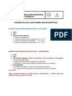 Control de Los Caracteres Organolépticos