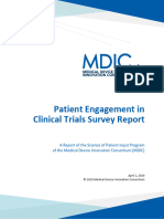 Patient Engagement in Clinical Trials Survey Report