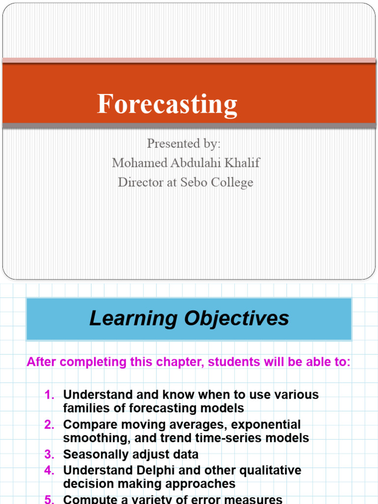 Forecasting Models and Techniques Documents | PDF | Forecasting | Time ...