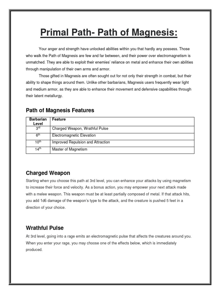 Path of Magnesis Features | PDF | Science & Mathematics | History