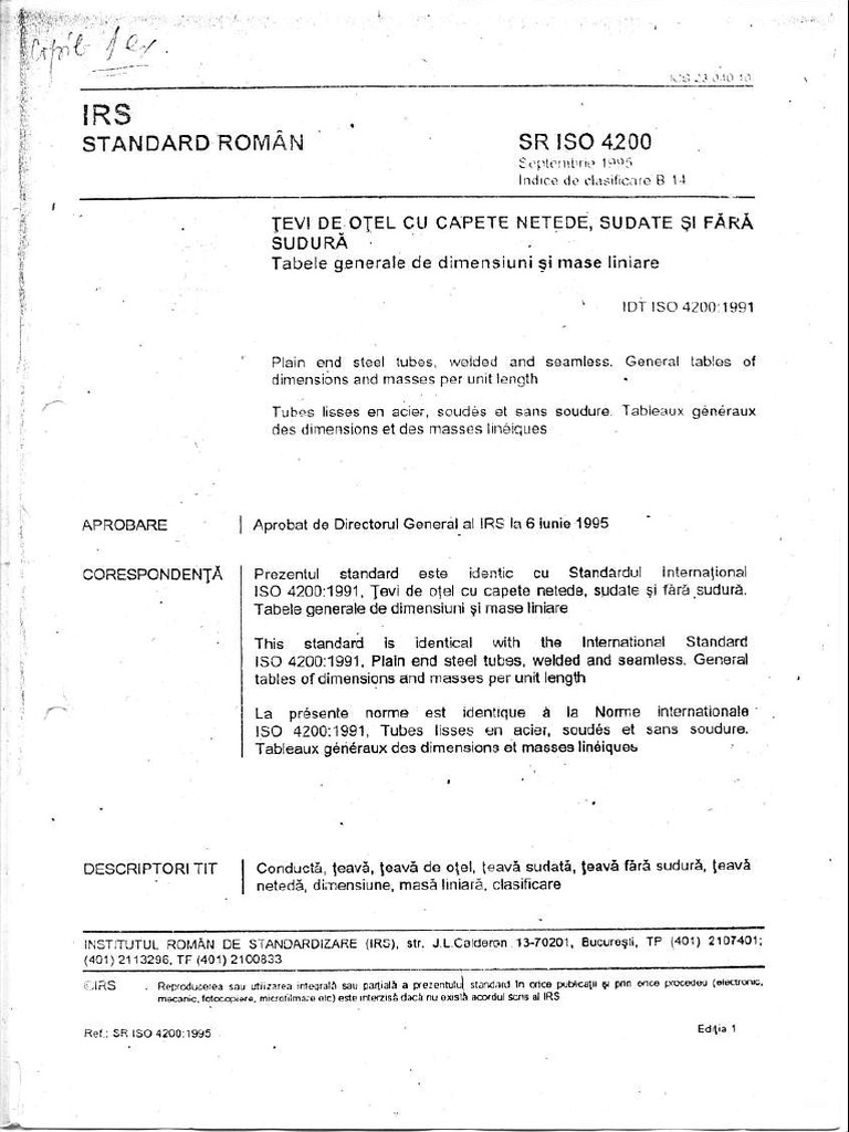SR Iso 4200-95 | PDF