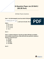 JEE Main 2024 Question Paper Jan 29 Shift 2