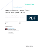 Trading Frequency and Event Study Test Specification
