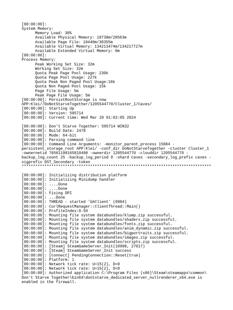 Don't Starve Together Server Log Analysis | PDF | Computer Engineering ...