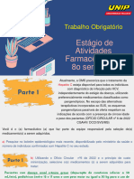 Trabalho Obrigatório - Estágio de Atividades Farmacêuticas - 8o Semestre - VERSÃO ALUNOS