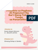 Reaksyong Papel Batay Sa Binasang Teksto Ayon Sa Katangian at Kabuluhan Nito Sa Sarili