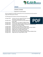 Statement of Receipts and Payments Cash Book