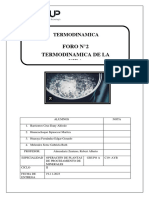 FORO 2 - Termodinamica en La Vida