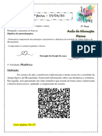 2 Feira - 01/04/24: Aula de Educação Física