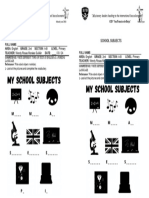 Worksheet 4-School Subjects