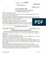 Mathematics Paper II Civil Service Main Examination 2021 Question Paper 1828