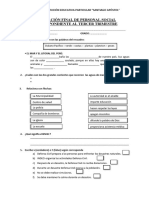 Examen de Personal Social Tercer Trimestre 2023 Ultimo 10-12