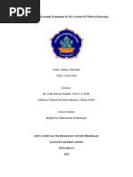 Zefanya Sherafim - English For Educational Technologist - Paper Utilization of Learning Technology in The Context of Modern Education