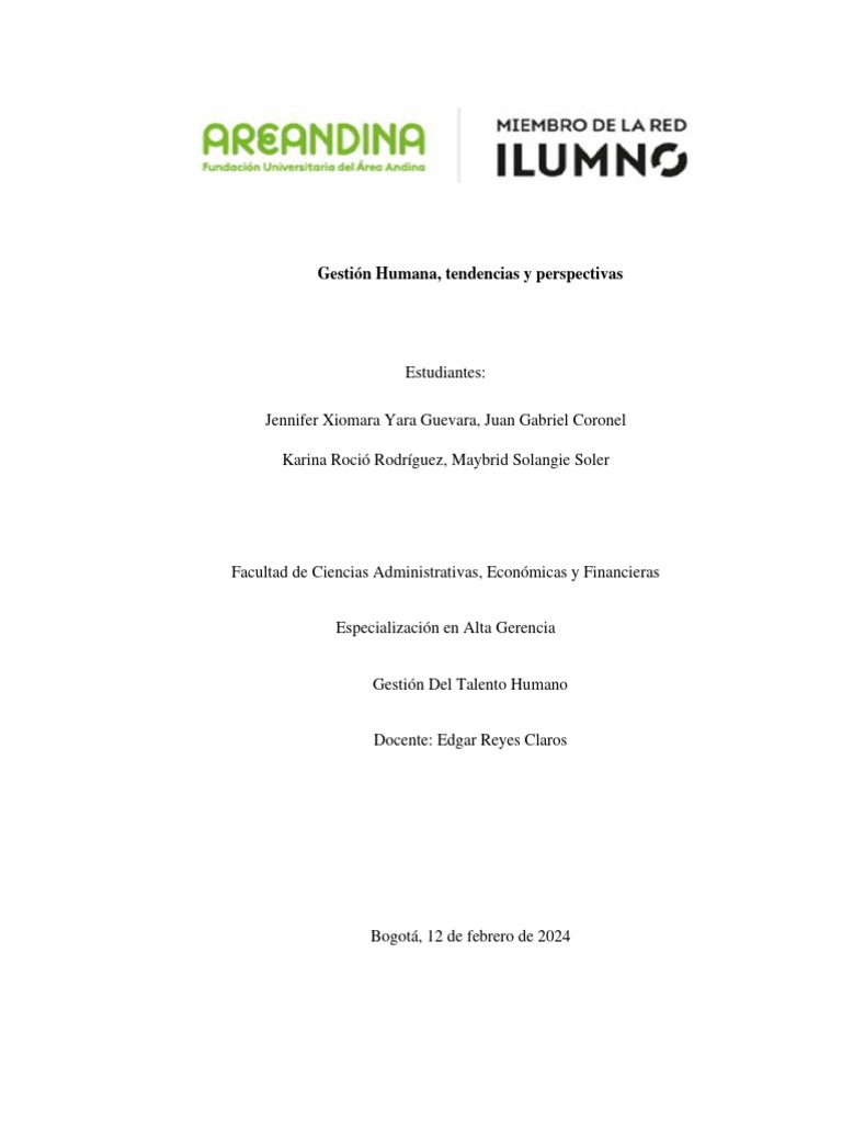 Tendencias en Gestión del Talento Humano | PDF | Gestión del talento ...