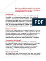 Título - Drogas y Sociedad - Un Análisis Integral de Su Impacto en La Vida Humana Desde Perspectivas Sociales, Psicológicas, de Salud, Económicas y Legales