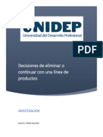 Investigacion Desiciones de Eliminar o Continuar Con Una Linea de Productos