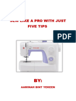 Tips On How To Sew Like Pro. BY - Aaminah Bint Yekeen