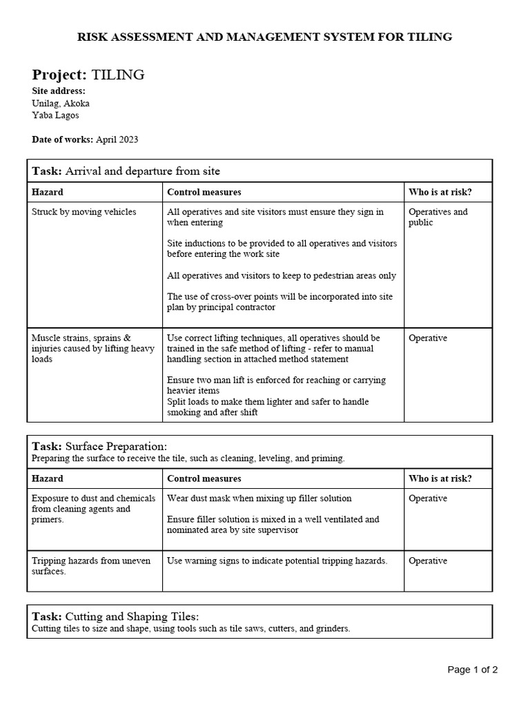 RAMS | PDF | Personal Protective Equipment | Hazards
