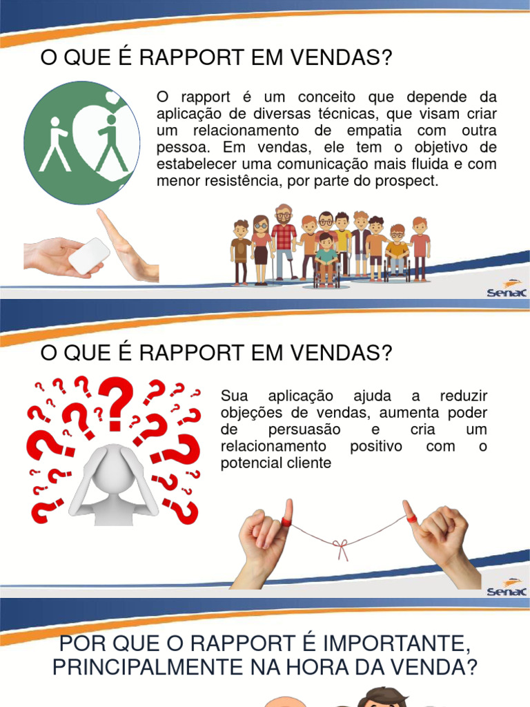 Técnica de Rapport Comunicação em Vendas | Download grátis PDF ...