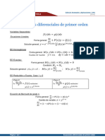 Formulario EDO Primer Orden