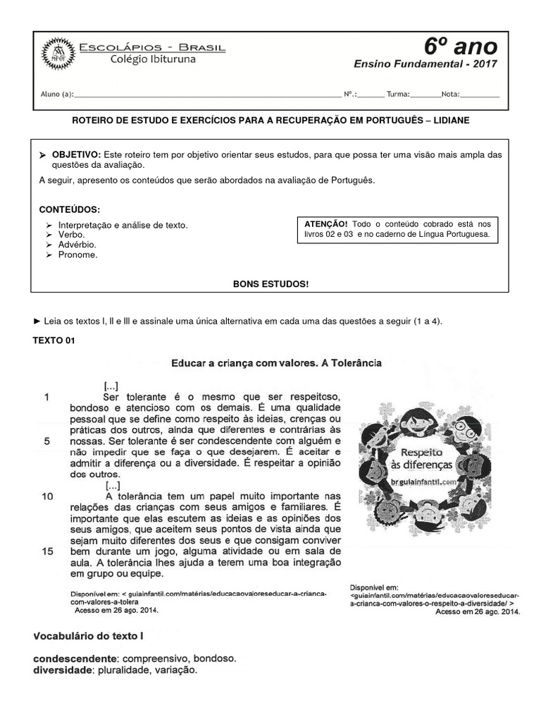 Portugues 6 Ano | PDF