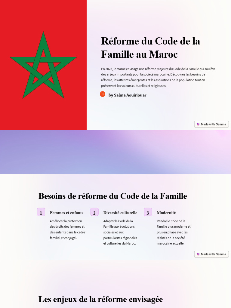 Réforme du Code de la Famille au Maroc | PDF | Famille | Maroc