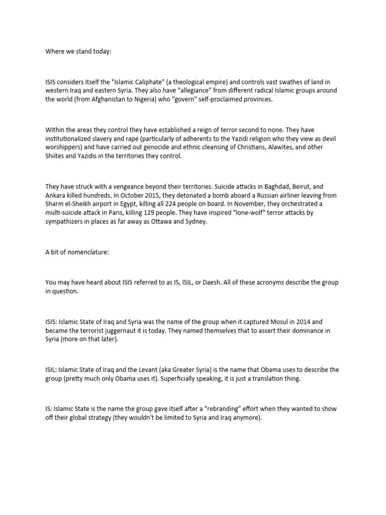 Understanding ISIS: Origins and Impact | PDF | Syria | Iraq