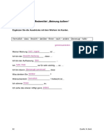 Meinung Äußern Aspekte 1 - Redemittel - Lückensätzen