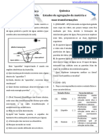 Exercc38dcios Sobre Estados de Agregac387c383o Da Matc389ria e Suas Transformac387c395es